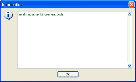 screenshot of fmw, pop up information about invalid action