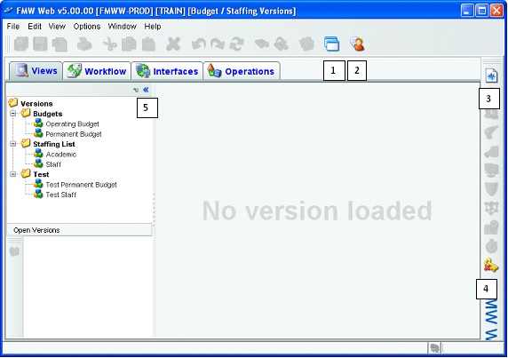 screenshot fmw versions navigation