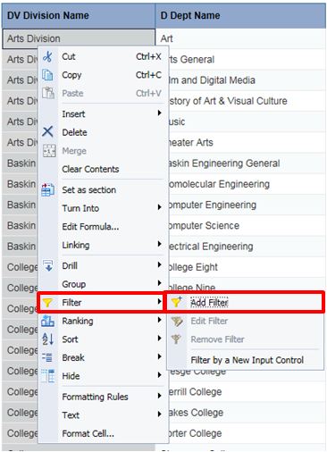 Screenshot of InfoView showing the right-click menu options